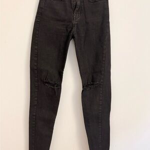 Black Distressed Women's Jeans